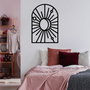 Wallity Window And Crescent - L Escultura de pared de metal negra